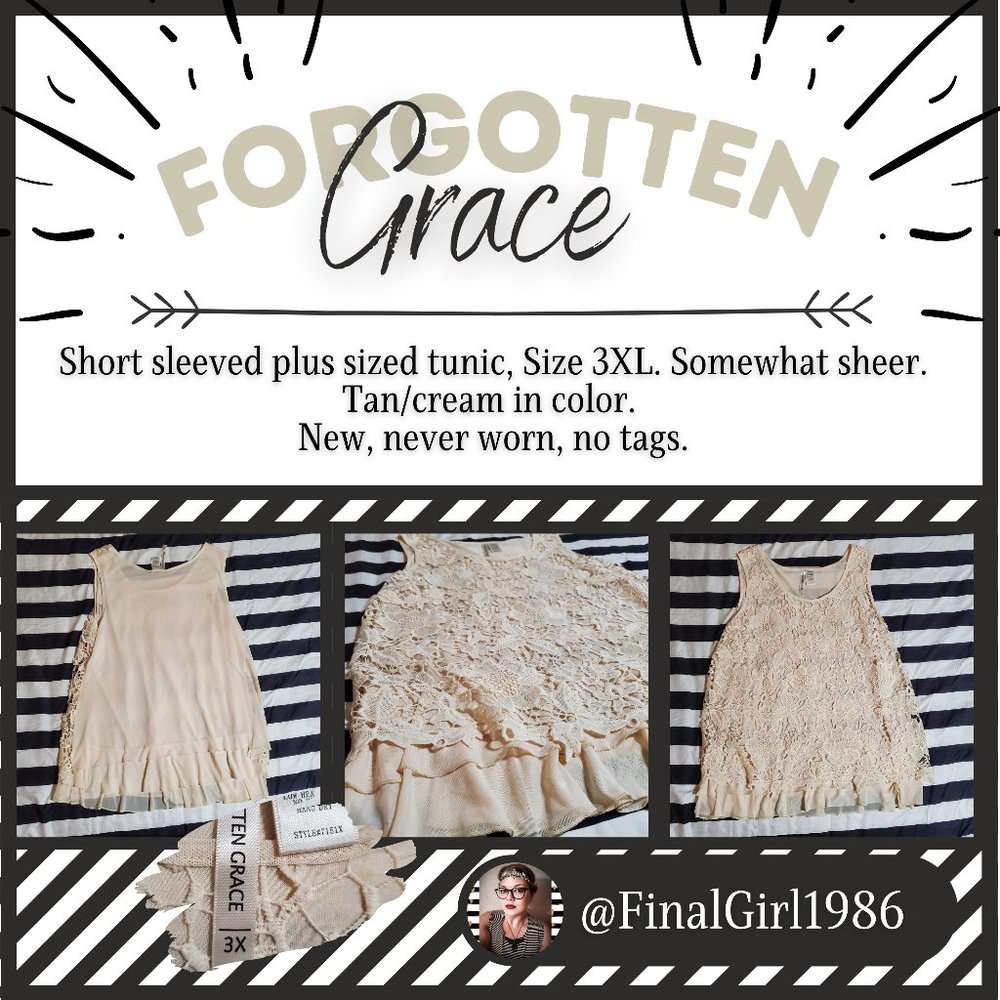 Cream Tunic Tank Plus Size